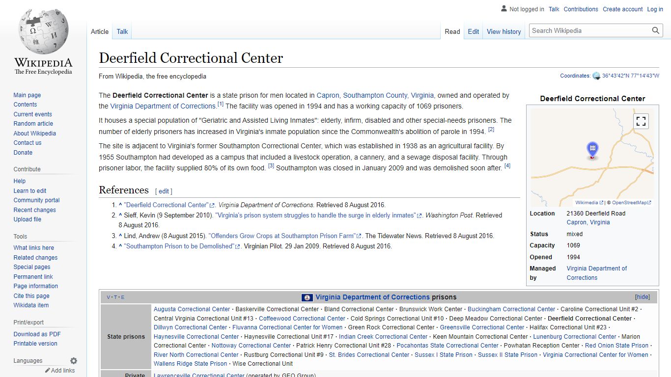 Deerfield Correctional Center - Wikipedia